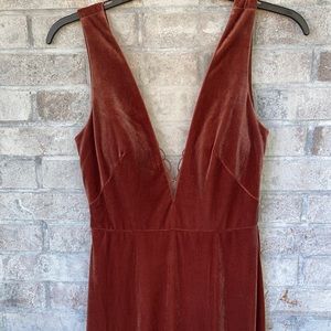 Worn once, a Jenny Yoo velvet bridesmaid dress